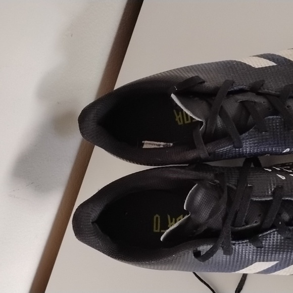 Adidas Black and Blue Cleats with White Stripes - Picture 7 of 8